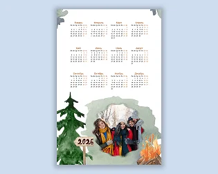 Custom desk calendar example